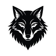 Wolf Head Front Facing Vector Design