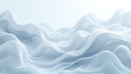 Obraz premium Abstract white waves background smooth silk texture elegant design modern wallpaper light backdrop soft surface