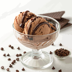 chocolate ice cream with chocolate