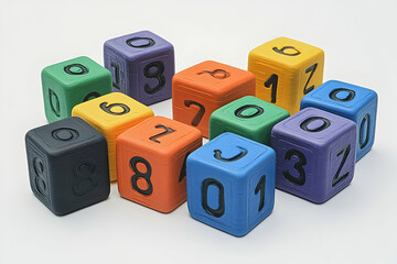 Colorful number cubes