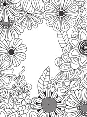 Abstract Botanical Zentangle Art