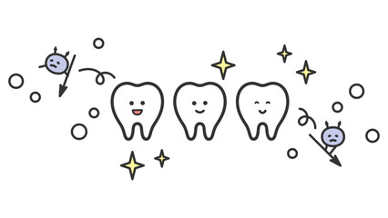 健康な歯と虫歯菌