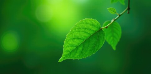 Fototapeta premium Leafy branch isolated against a simple background, solo, background