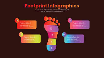 Footprint infographic design