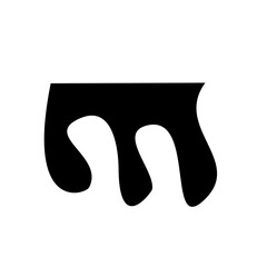 Black dripping oil stain, liquid drop or paint ink vector silhouette