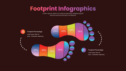 Footprint infographic design