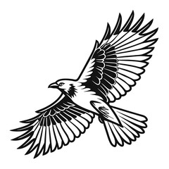 Obraz premium Majestic raven soars gracefully, , a symbol of freedom and wild beauty isolated on white background