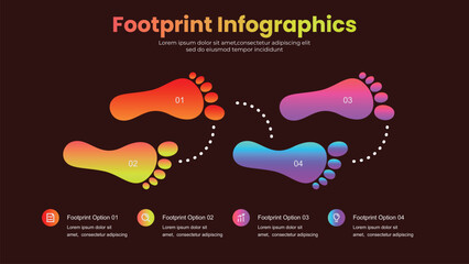 Footprint infographic design