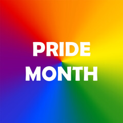 Colorful LGBT banner. Rainbow gradient. Pride month. Vector illustration