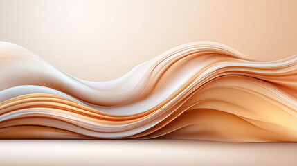 Obraz premium Elegant flowing waves of soft colors create a serene atmosphere