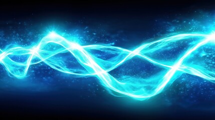 A vibrant abstract blue copyspace background, evoking a sense of innovation for digital technology and medical science