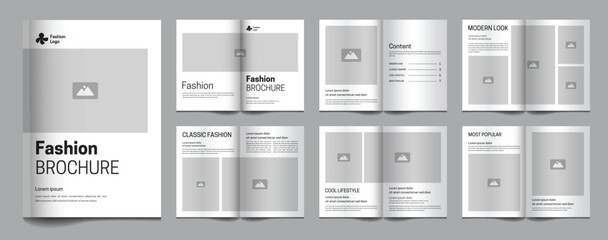 Modern fashion catalogue minimalist template design, brochure, fashion brochure