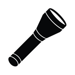 Flashlight Torch Icon Silhouette Vector Illustration