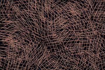 Abstract brown lines on black background.