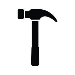 Hammer Tool Icon Silhouette Vector Illustration