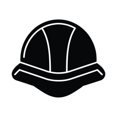 Hard Hat Helmet Icon Silhouette Vector Illustration