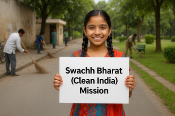 Swachh bharat (clean india) mission urban park child activism green environment inspirational view