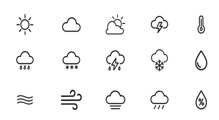 Weather Icons Free EPS Vector Set for Design Projects