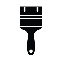 paintbrush tool stencil icon silhouette vector illustration