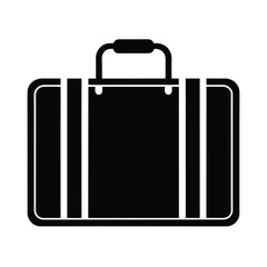 suitcase luggage stencil icon silhouette vector illustration