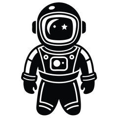 Astronaut vector silhouette illustration Astronaut as social media mascot