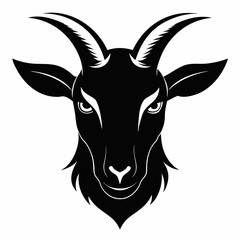 Moose head silhouette vector black on white background