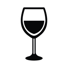 Wine Glass Icon Vector Illustration