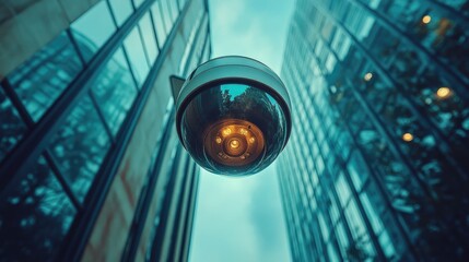 Security camera in urban environment