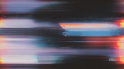 Vibrant distortion of analog textures through dynamic light and movement captured in a dreamy abstract composition