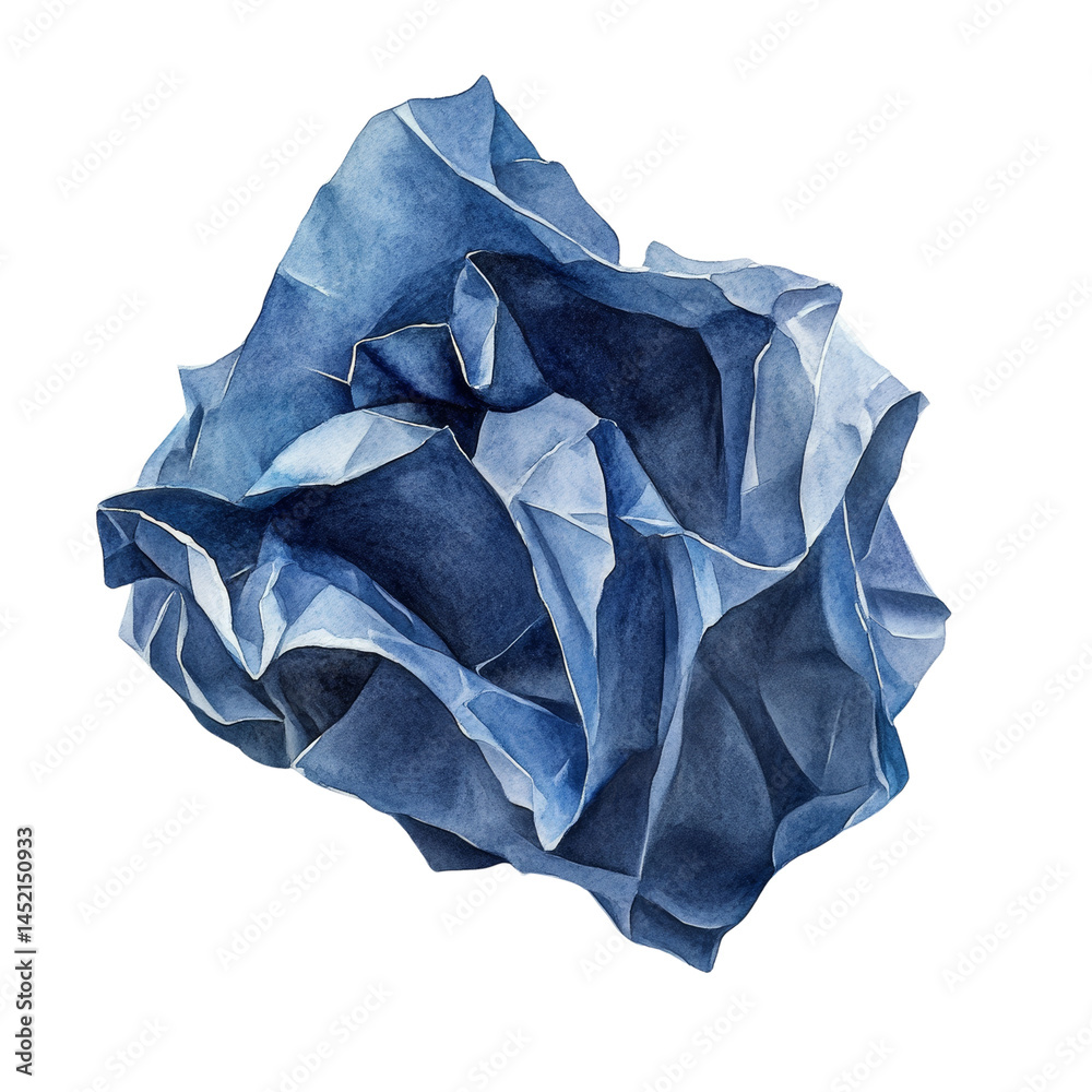 Poster Intricate azure formation against a nothingness backdrop, a conceptual design element with transparency