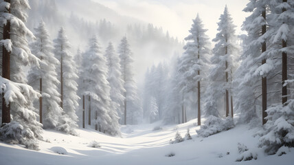 Obraz premium snow covered trees