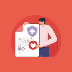 Health care and Health insurance concept, Electronic medical Medical technology, Digital healthcare research and records