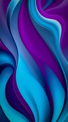 Vibrant Abstract Waves in Blue and Purple