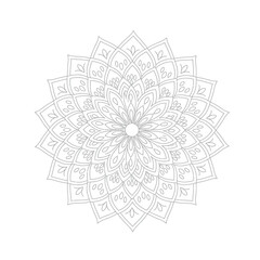 mandala design for coloring book, relaxing and easy mandala art for tattoo design, vector mandala design
