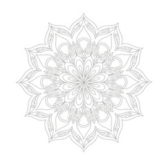 mandala design for coloring book, relaxing and easy mandala art for tattoo design, vector mandala design
