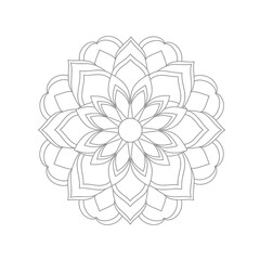 mandala design for coloring book, relaxing and easy mandala art for tattoo design, vector mandala design
