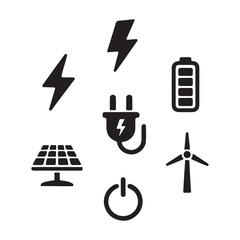 Diverse Renewable Energy Sources Connected in a Circular Diagram