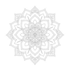 mandala design for coloring book, relaxing and easy mandala art for tattoo design, vector mandala design

