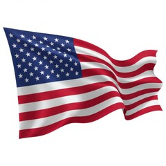 Fototapeta premium American flag waving in wind design element