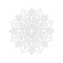 mandala design for coloring book, relaxing and easy mandala art for tattoo design, vector mandala design
