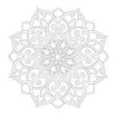 mandala design for coloring book, relaxing and easy mandala art for tattoo design, vector mandala design
