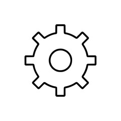 Minimal Gear Icon for Web Settings