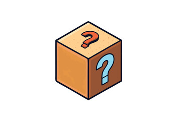 Wooden block with a question mark on a blue background, representing inquiries, questions, and problem solving concepts