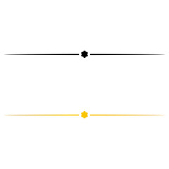 Black and gold floral ornament lines