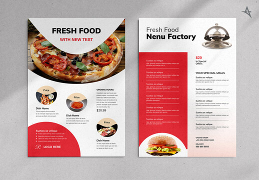Food Menu Factory Design