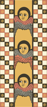 Ethiopian Traditional Church Art &ndash; Angel Pattern Wall and Ceiling Decoration