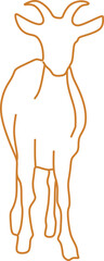 Goat Outline Illustration