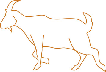 Goat Outline Illustration