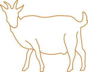 Goat Outline Illustration