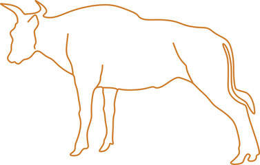 Cow Outline Illustration